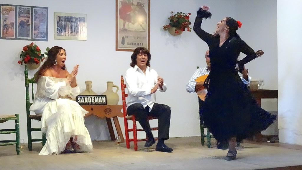 Flamenco; guitariste, chanteurs et danseuse
