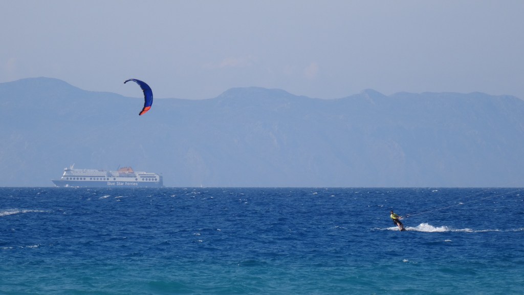 "Kite-surfing" à la plage de Ialysos