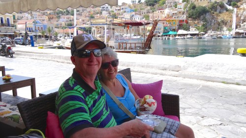 Flanâge et crème glacée 