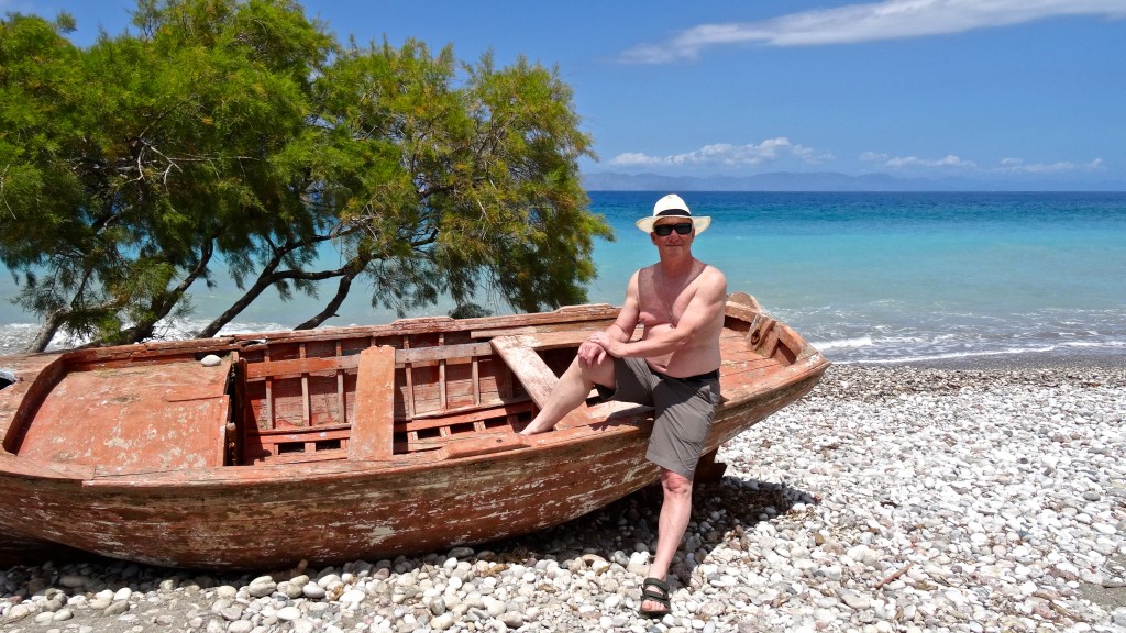 Bateau de pêche échoué