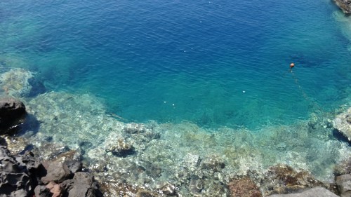 La pureté des eaux de mer bordant l'île