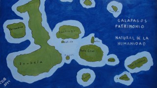 Carte manuelle des Iles Galapagos / Galapagos Islands Manual Map