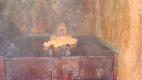 Bain de vapeur dans un caisson individuel / Steam bath in an individual box